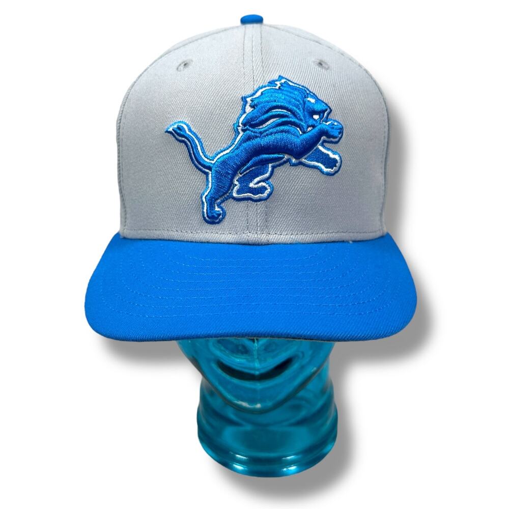 New Era 59FIFTY NFL Detroit Lions Claw‎ Scratch Fitted Hat Men’s 7 1/4 Gray Blue
